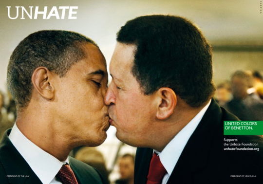 Benetton Unhate Campaign Obama and Chavez